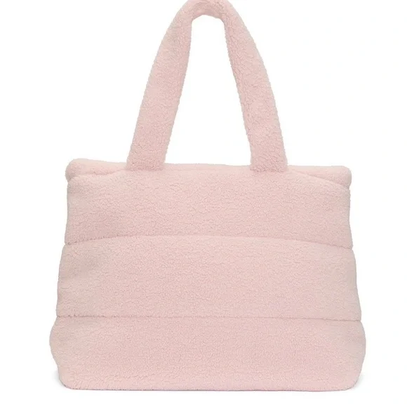 Victoria's Secret Furry Cozy Blush Pink Tote - Picture 4 of 6